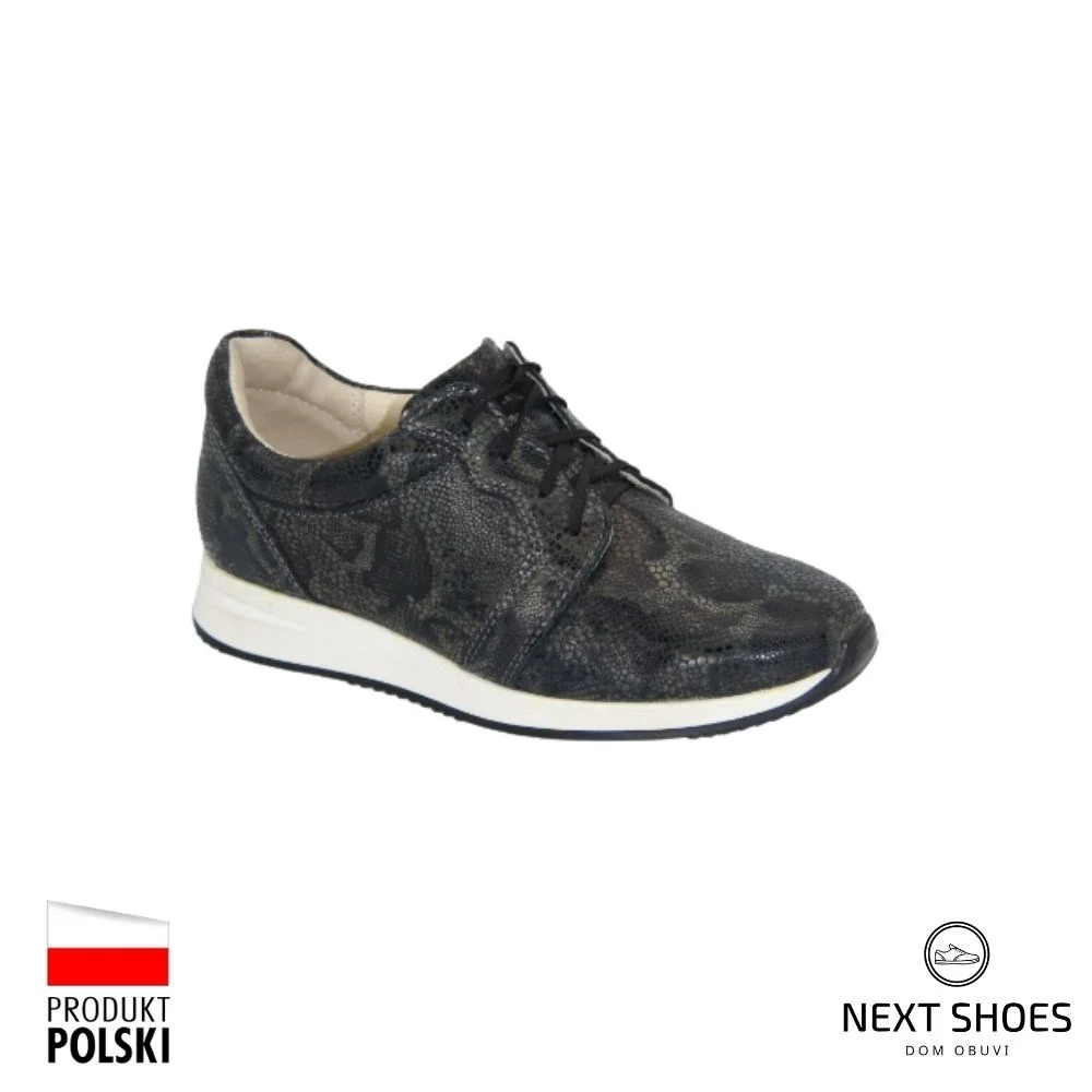 Sneakers female black Lesta (Poland) model 4411